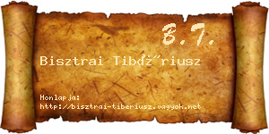 Bisztrai Tibériusz névjegykártya